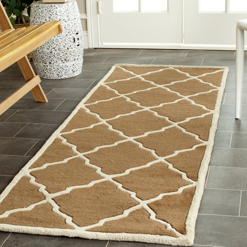 Carolene Hand Tufted Wool Geometric Rug, Runner 2'3" x 7'