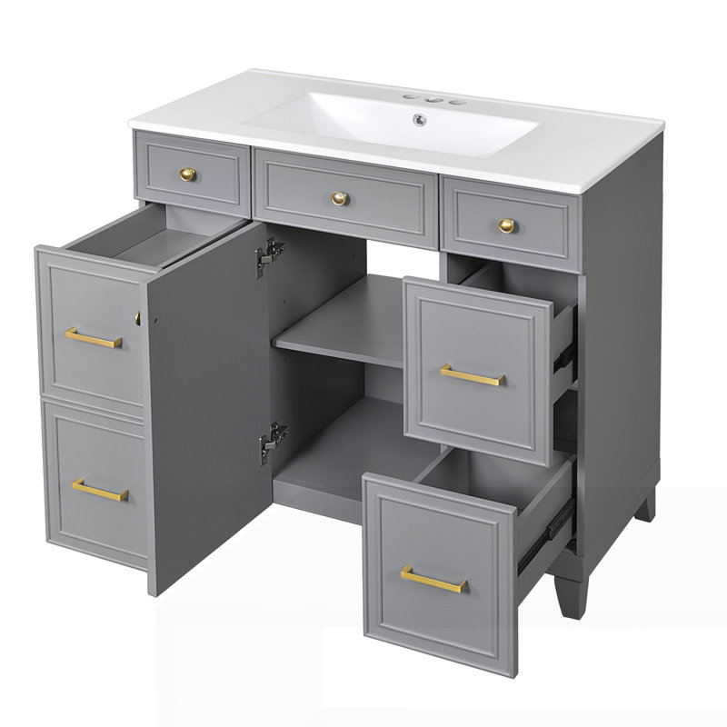 Meuble-lavabo 36 po avec lavabo en céramique