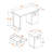 Alena White Finish 1-Drawer Computer Desk with White Metal Leg, 29.73" H X 47.08" W X 23.64" D