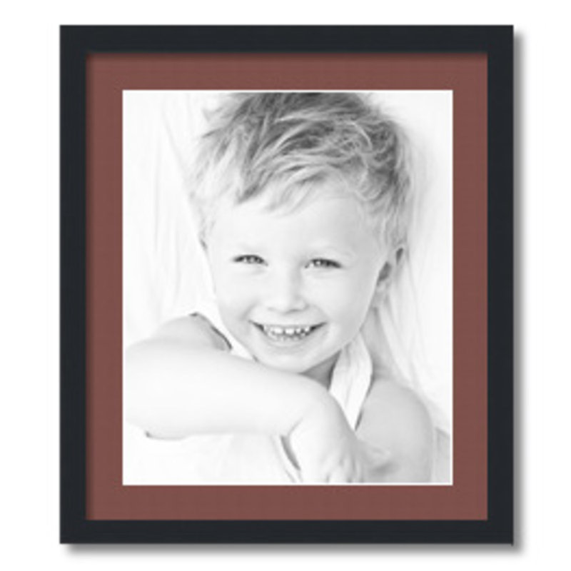 Matte Picture Frame with Mat, Brique