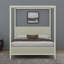 Wooden Canopy Platform Bed Frame with Timeless Fluted Panels and Thick Support Slats-133058624-133058626