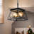 ??4-Light Farmhouse Chandelier Pendant Light - Adjustable Height - Rustic Steel Design - For Dining Room & Kitchen-893068001