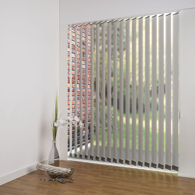 Blackout Vertical Blind, 180cm L x 220cm W, 8.9cm, Brown