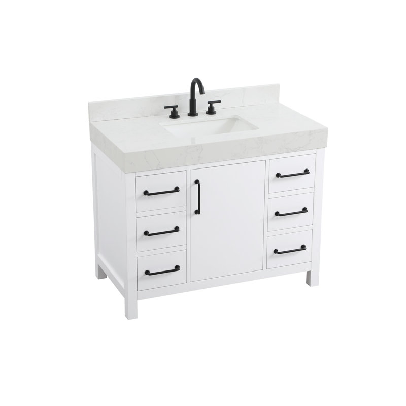 Meuble-lavabo simple 42 po_Traditional_VF60642-BS, Blanc