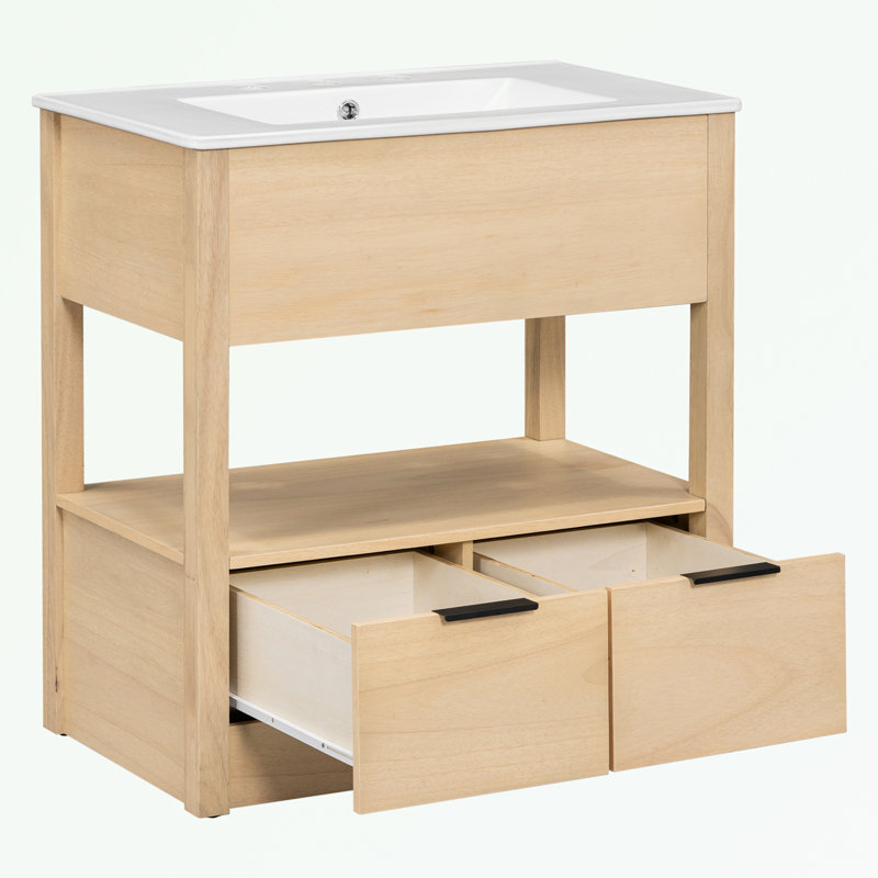 Rangement pour salle de bain Berdyne, Naturel