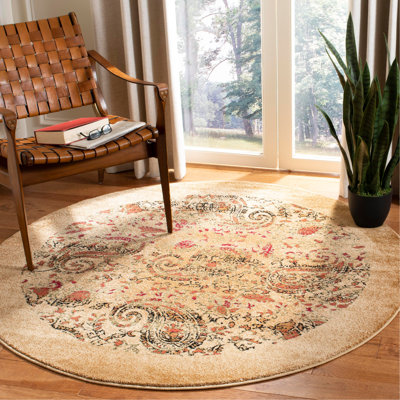 Tapis à motif cachemire brun / rouille / vert clair Klose