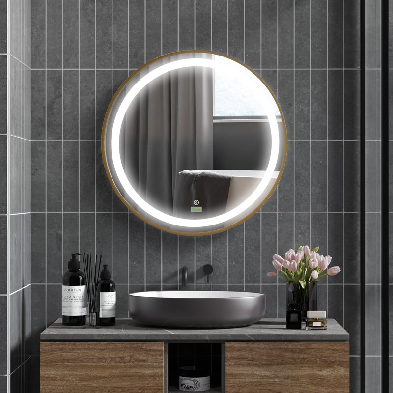 Torven Metal Round Mirror