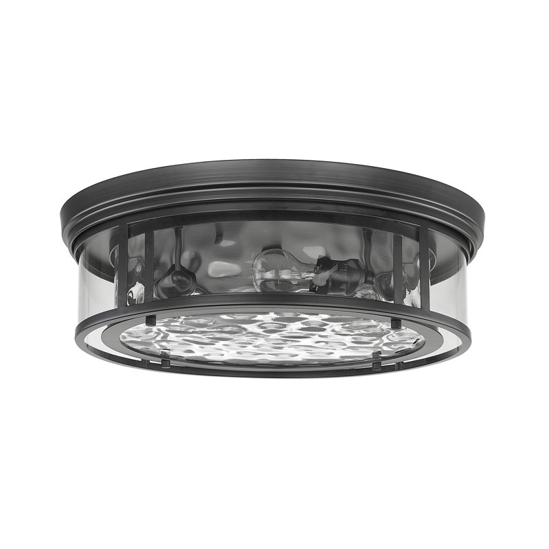 Plafonnier encastré circulaire simple 20,75 po Masuda, Noir mat