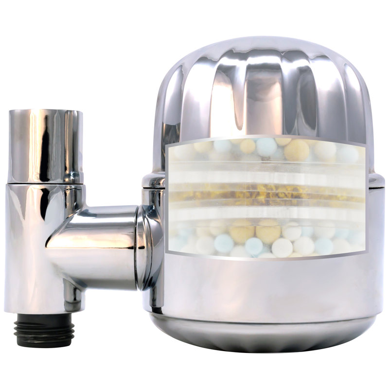 In-Line Shower Head Filter Attachment For Shower Arm, Polished Chrome