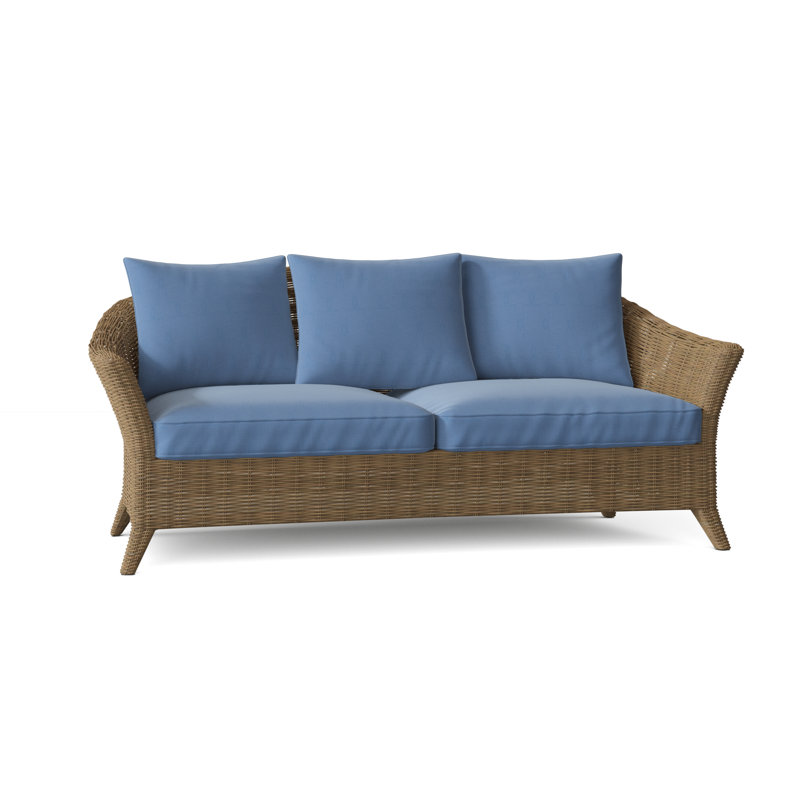 Cape Cod Outdoor 3 - Seat Patio Sofa, Cape Cod Willow, Obsidian