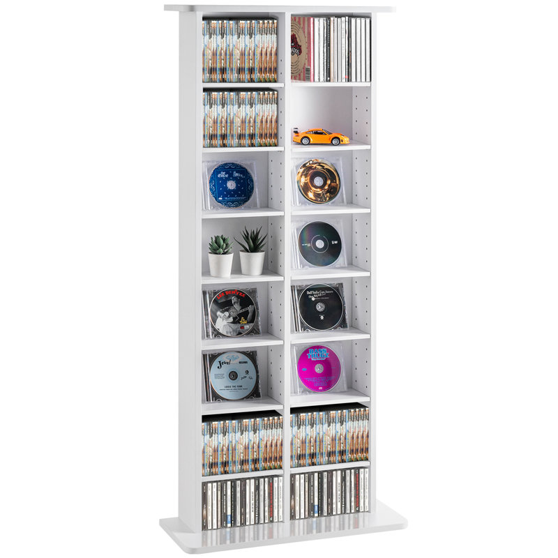 Wood 5'' H Media Shelves, White