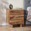 Table de chevet 6 tiroirs en naturel foncé-1975516151