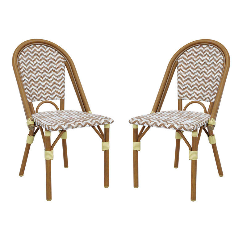 Chaises d'appoint pour l'extérieur, 4, Brun