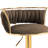 Ginko Modern Swivel Bar Stool with Backrest, Adjustable Height Kitchen Island Stool with Upholstered Seat and Footrest,-93498215-90489198