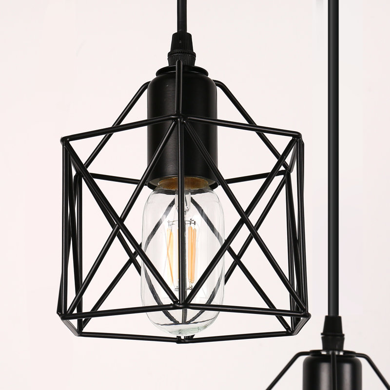 Luminaire suspendu grappe noir 3 lumières Aaiyana