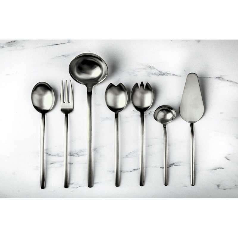 MEPRA Due Stainless Steel Flatware Set, Ice Black Gold