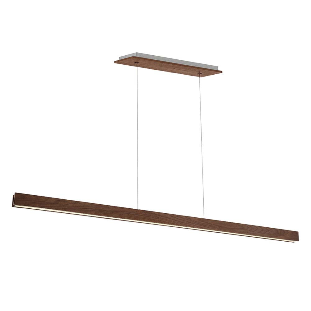 Drift Single Light Glass Dimmable LED Pendant, Dark Walnut, 3" H x 84" W x 2" D