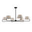 Lustre 6 lumières en noir mat