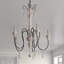Lustre classique à cinq lumières de style bougie avec détails perlés Celine