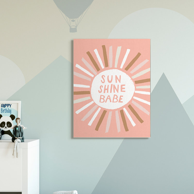 Rayons de soleil pastel Sun Shine Babe, Toile tendue, H 48 po x l 36 po