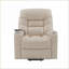 Fauteuils inclinables électriques inclinables avec chauffage, massage et amp; Porte-gobelet | Gris clair | Similicuir