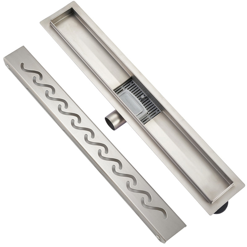 Linear Shower Mallon Stainless Steel Bathroom Wetroom Channel Waste Trap 50-90Cm