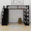Metal Loft Bed With Storage Shelves