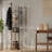 Walnut Wood Color, Solid Wood Rotating Independent Coat Rack With 3 Shelves And 9 Hooks. Suitable For Storing Coats And Bags In The Bedroom, Entryway, Or Living Room.