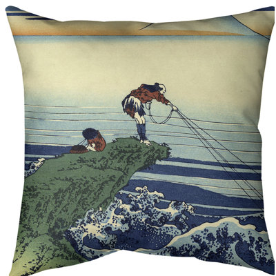 Coussin décoratif Katsushika Hokusai Kajikazawa dans la province de Kai