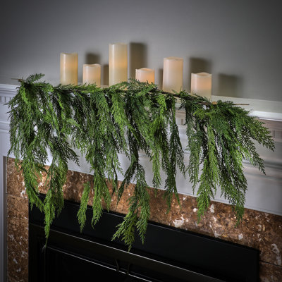 48x27" Natural Touch Cedar Dripping Garland