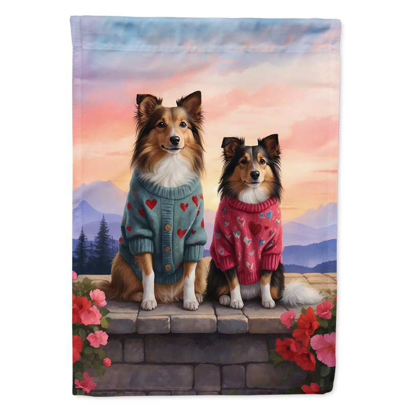 Double Sided 15.5'' H x 11.25'' W Polyester Valentine's Day Garden Flag