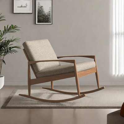 Chaise berçante en bois massif
