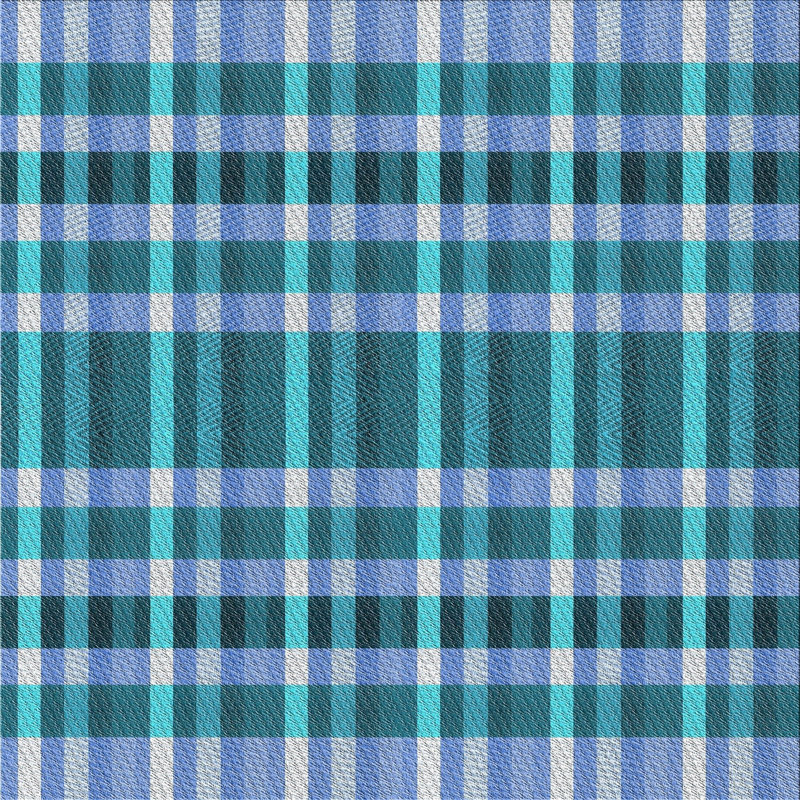 Tapis bleu ciel Plaid, Carré 7 pi