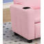 Fauteuil inclinable pour enfants en cuir de polyuréthane rose 23 po avec porte-gobelet Marisa-129455591