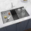 Évier de cuisine en granite composite à quartz encastrable 33 po Ruvati - gris urbain-63646563