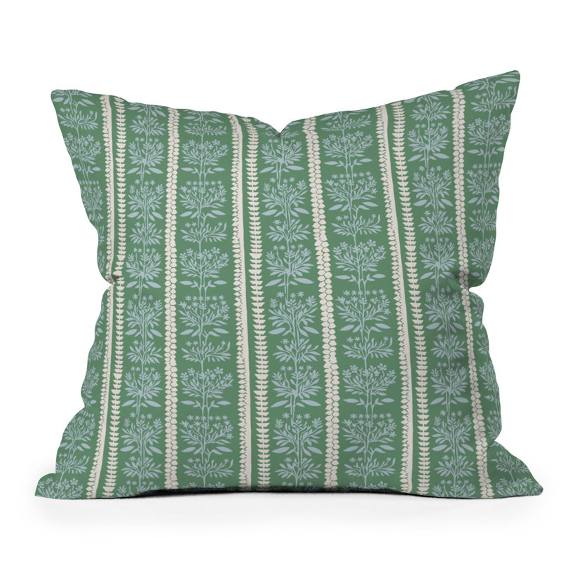 Coussin Holli Zollinger MILLIE STRIPE, Vert, Carré 16 po