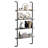4-tier Wall-mounted Ladder Shelf Display Bookshelf With Heavy-duty Metal Frame-522296232