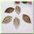 30pcs Natural Wood Leaf Earring Blanks 2"