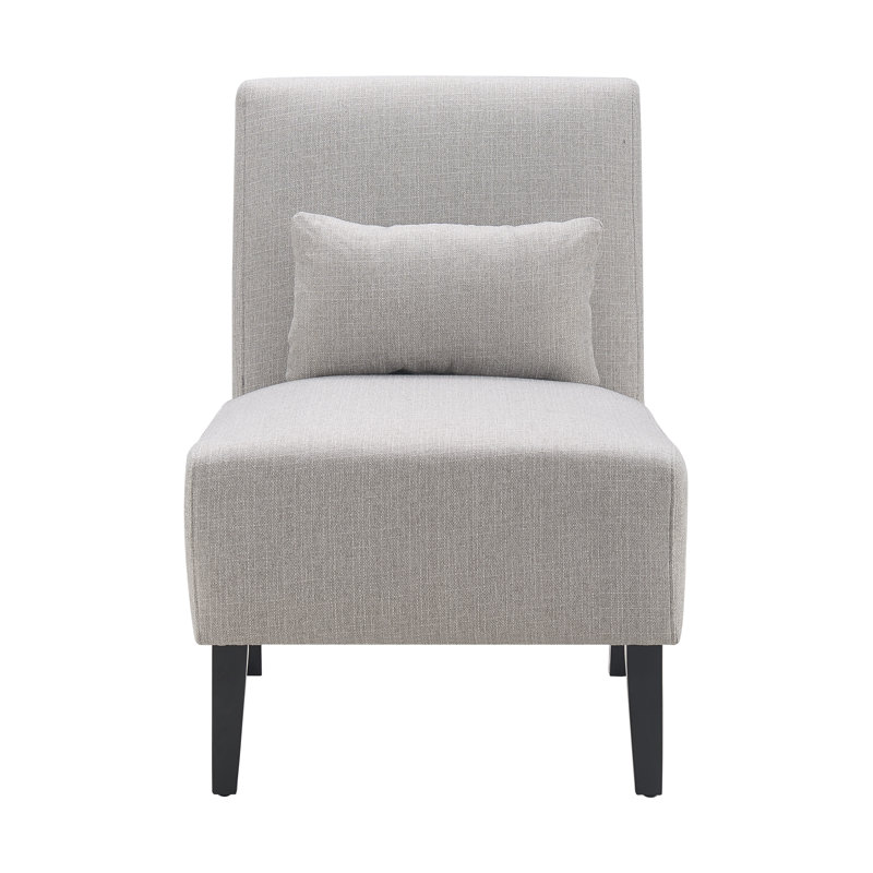 Serta Palisades Slipper Accent Chair, Light Gray Polyester