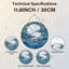 Panneau de vitrail 12 "H Moon Waves-866001352