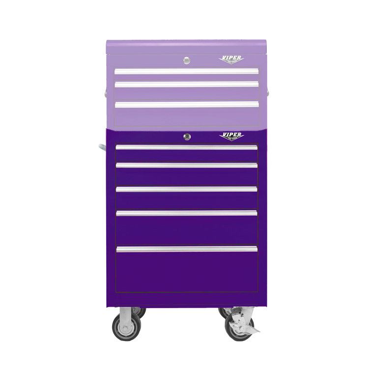 Viper Tool Storage V2603PUCSC Top Chest, 26-inch 3-drawer, Purple