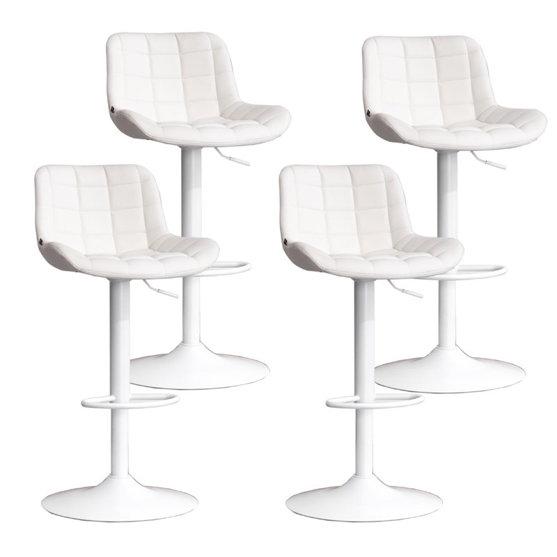 Tabourets de bar rembourrés Lochie, Blanc