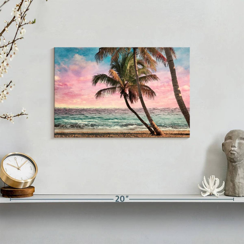 Plage envoûtante, reproduction sur toile, H 8 po x l 12 po x P 1 po