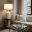 Lampe de table 26,9 "en béton de style industriel avec forme ronde