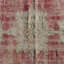 Tapis rouge en patchwork de laine rétro 41,7 x 85,4 pouces