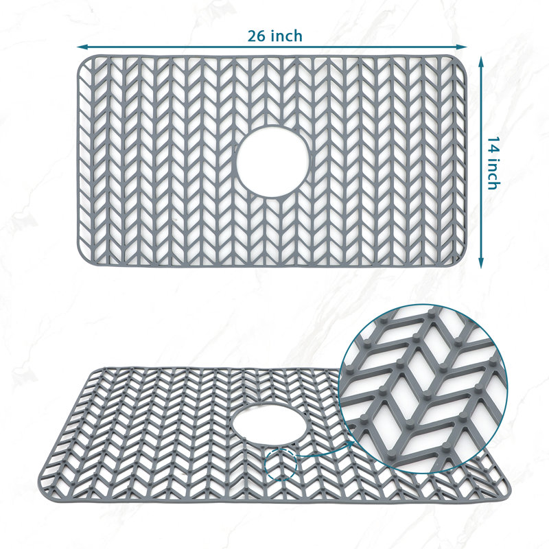 26" x 14" Silicone Mat Sink Grid