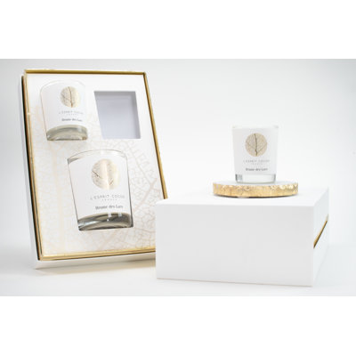 Unscented Jar Candle with Glass Holder