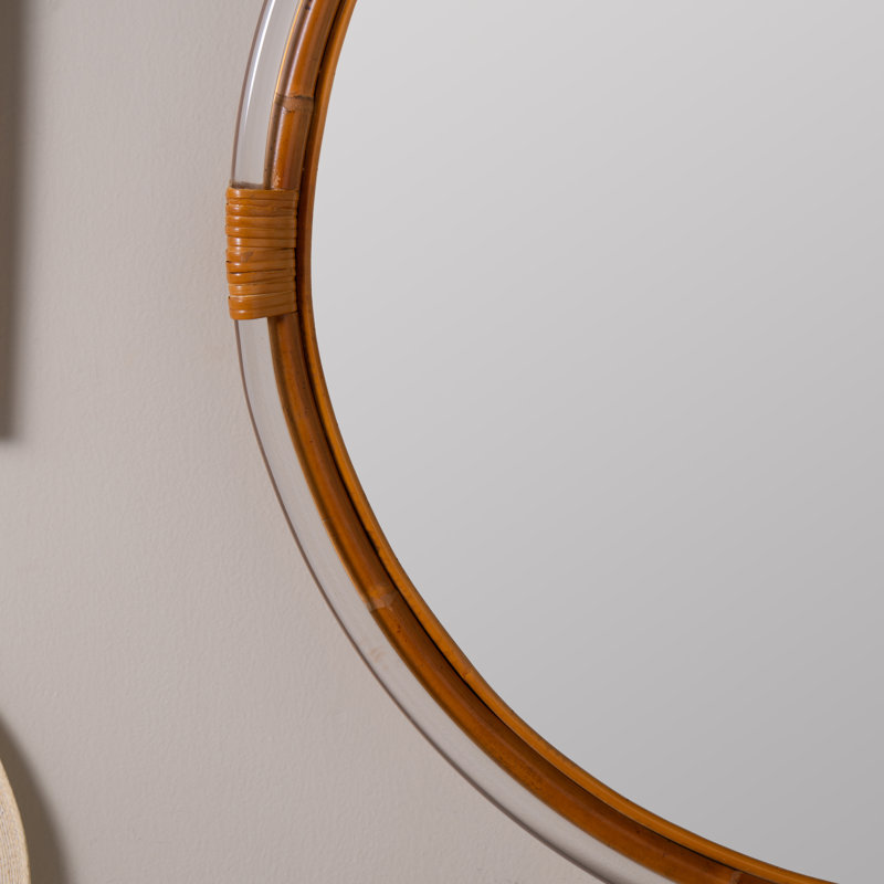 Polkville Flat Rattan Mirror