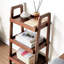 Noyer, 3 niveaux, banc de rangement en chêne, étagère à chaussures en bois de hêtre, solution de rangement de rangement idéale pour les objets de collection