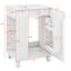 Meuble-lavabo de 24 po avec lavabo, meuble de rangement pour salle de bain avec tablette de porte et rangement latéral ouvert avec cadre en bois massif et porte à fermeture douce-261026174